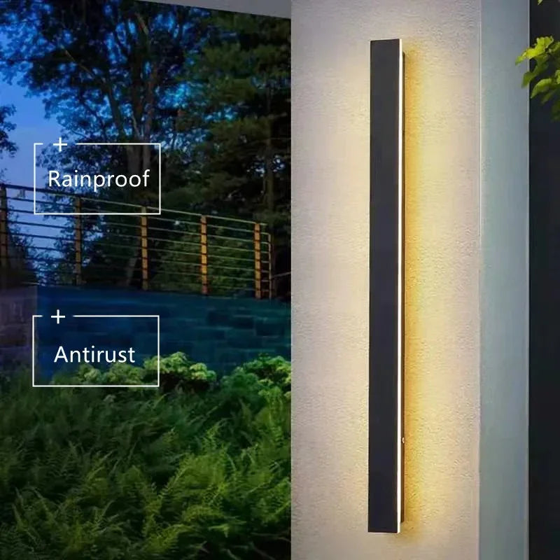 Wall Lamp Metal Acrylic 240.0 cm Outdoor Indoor Waterproof LED Lighting Modern Facade Terrace Hallway Feature Light | Thomler