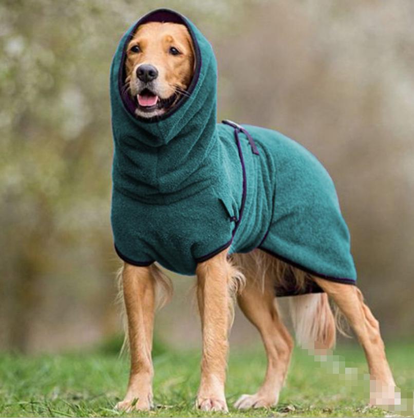 Microfiber Dog Bathrobe with Adjustable Buckle & Neck – Quick-Dry Towel Robe for Cats & Dogs, All Sizes – Machine Washable Pet Drying Coat | Thomler