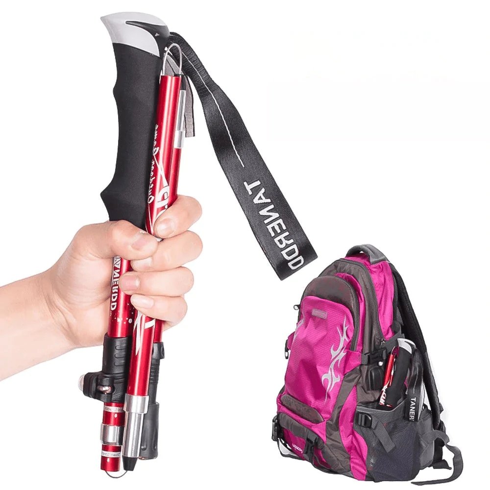 Collapsible Hiking Sticks with Height Lock – Shock-Absorbing Trail Poles for Stability & Joint Support on Steep Terrain | Lightweight | Thomler