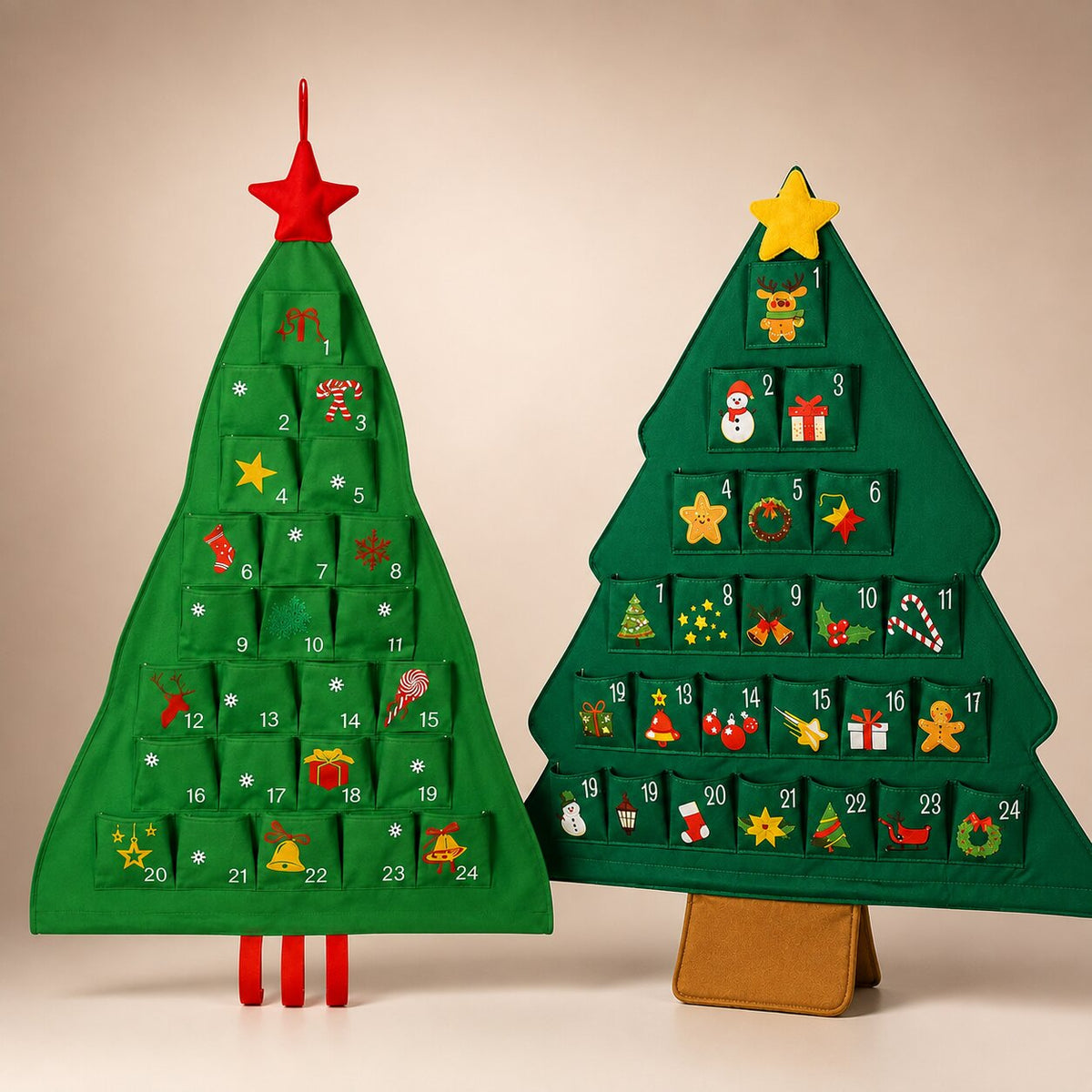 Fill-Your-Own Countdown Calendar with 24 Pockets – Reusable Tree Design for Daily Holiday Surprises, Gifts & Treats | Thomler