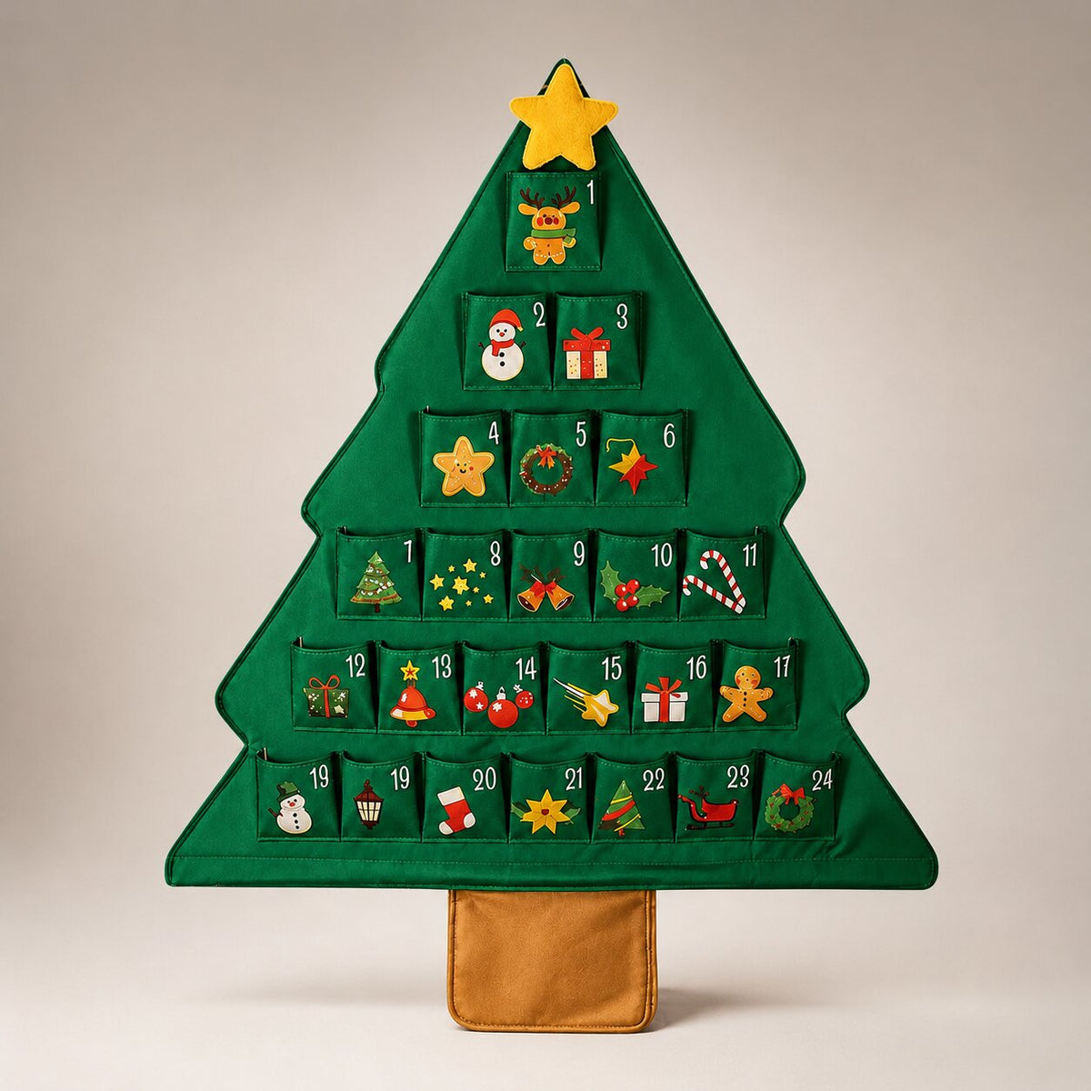 Fill-Your-Own Countdown Calendar with 24 Pockets – Reusable Tree Design for Daily Holiday Surprises, Gifts & Treats | Thomler