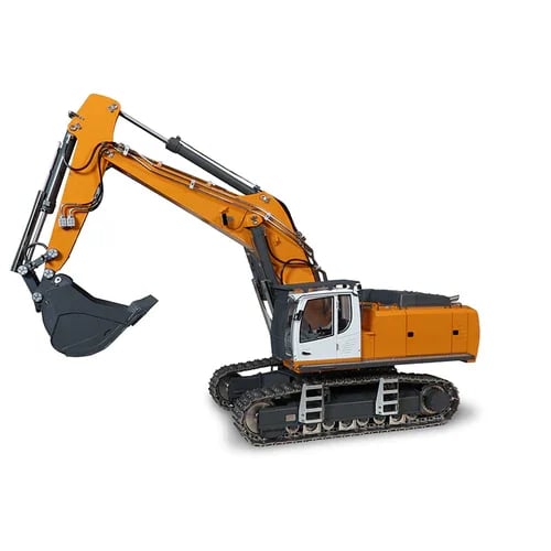 Remote Control Excavator Toy 1:20 Scale with Hydraulic System | 18-Channel Radio Control | Metal Construction Parts | Rechargeable Battery | Thomler
