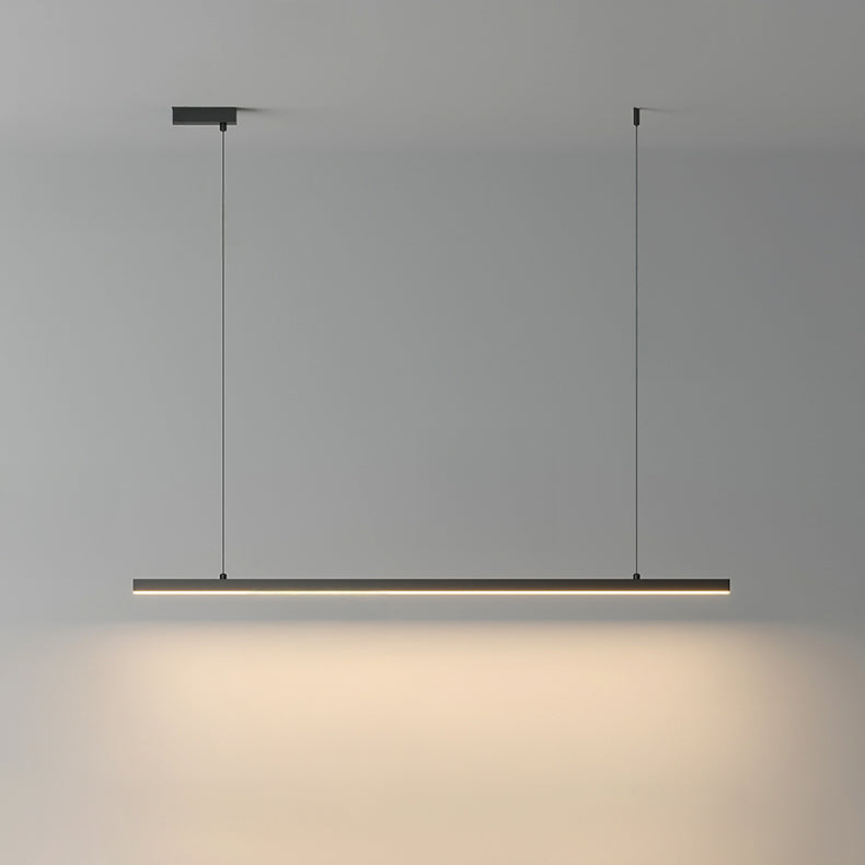 Linear Pendant Light Metal 39 in Adjustable Kitchen Island LED Warm White 3000K-6000K Modern Dining Room Hanging Lamp | Thomler