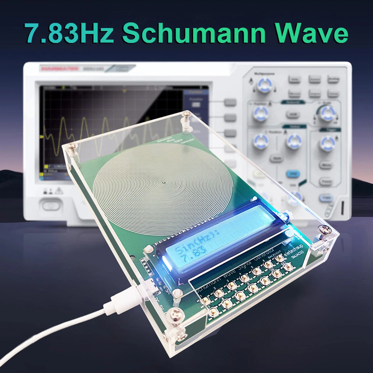 Ultra-Low Frequency Sine Wave Signal Generator with 7.83Hz Earth Resonance Preset & 0.01-100,000Hz Range | Thomler