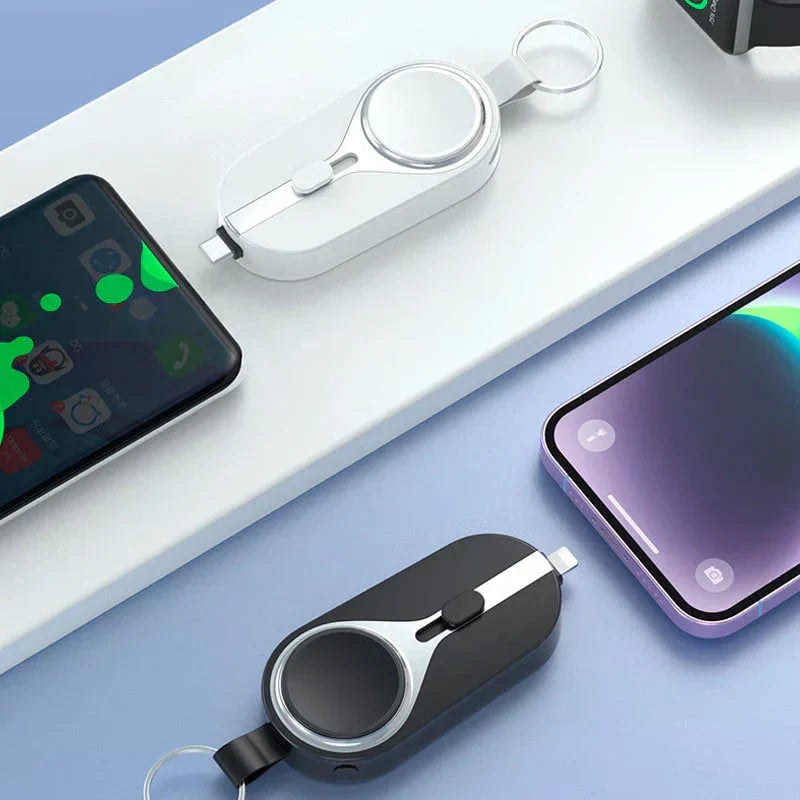 Wireless Charging Power Bank Clip 10.0 cm Portable Phone Smartwatch Charger Keychain | Thomler