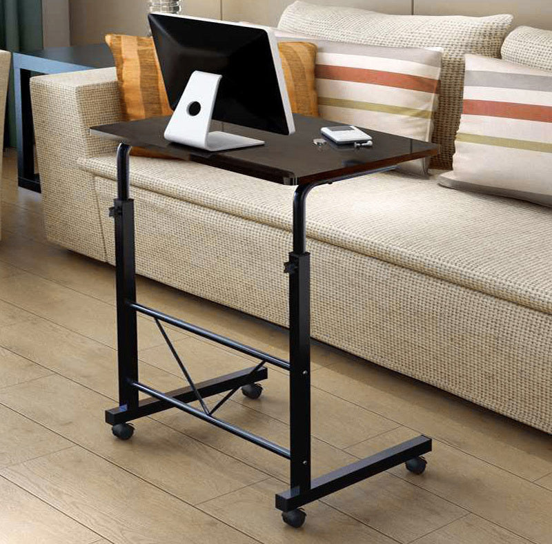 Laptop Table Steel 88.0 cm Height Adjustable Black Home Office Bedside Rolling Desk Workstation | Thomler