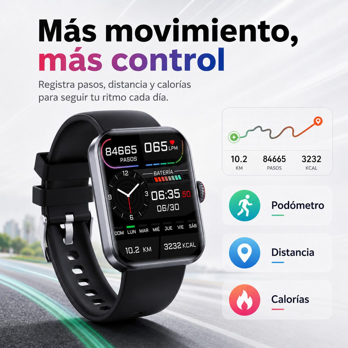 Wellness Tracker Smartwatch – Heart Rate, Blood Oxygen, Sleep & Activity Monitor | Thomler