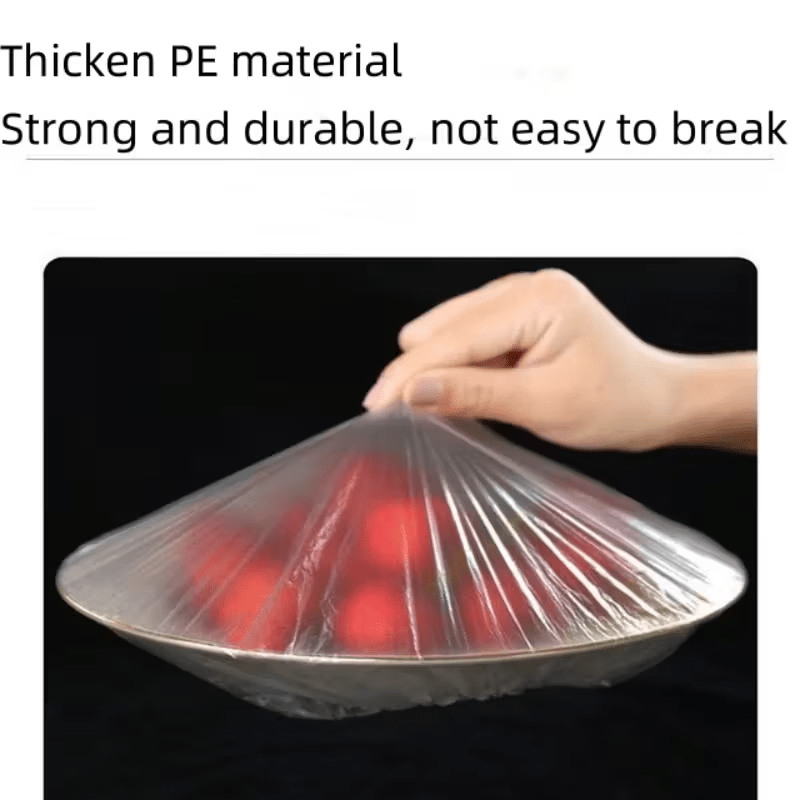 Stretchy Food Storage Covers for Plates & Bowls – 1000-Pack Disposable PE Lids for Kitchen, Fridge & Meal Prep | Thomler