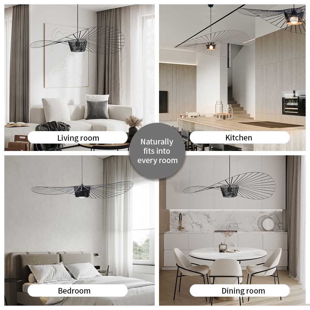 Pendant Light Metal Fibreglass 150.0 cm Adjustable Dining Room Kitchen Island Modern Hanging Ceiling Lamp | Thomler