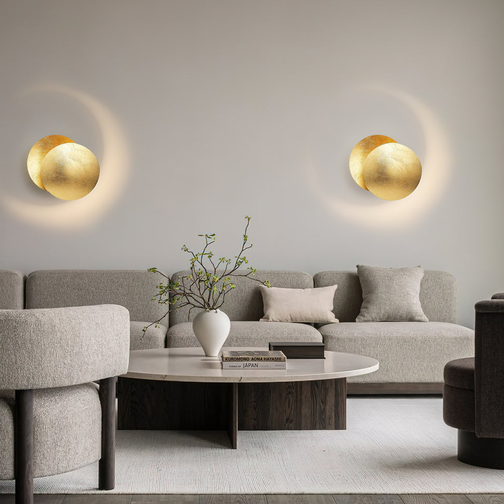 Wall Lamp Aluminum 9 in Adjustable LED Gold White Modern Living Room Bedroom Decorative Light | Thomler
