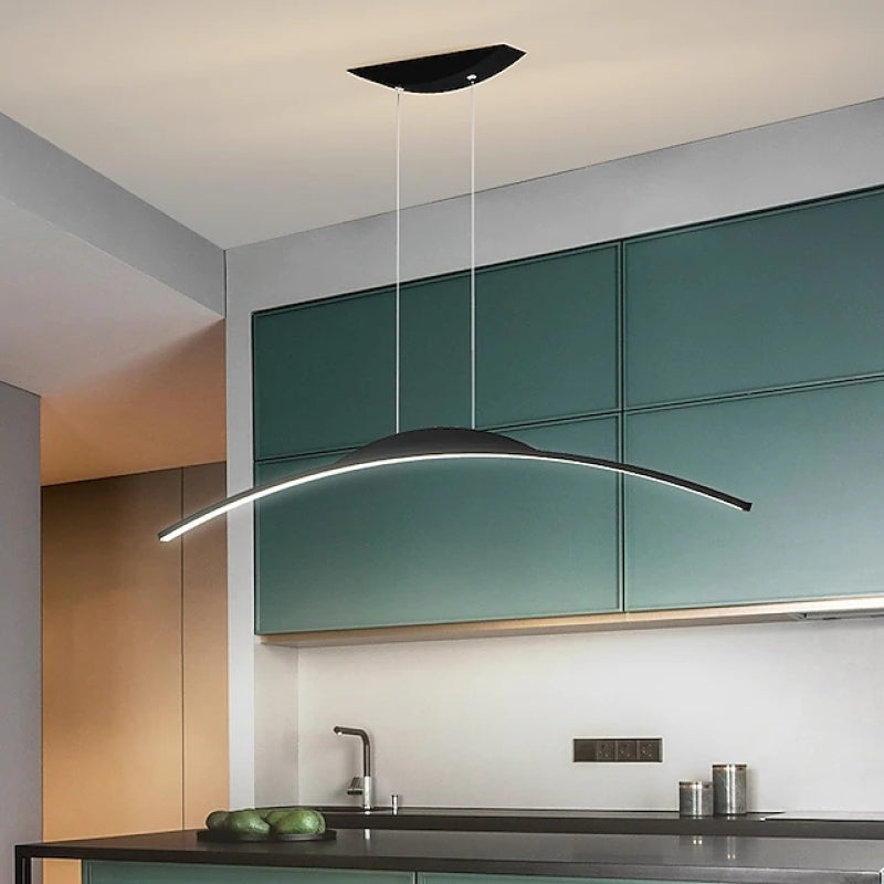 Arc Ceiling Light with Wireless Dimmer – Modern Overhead Fixture for Dining Rooms, Offices & Cafes | Thomler