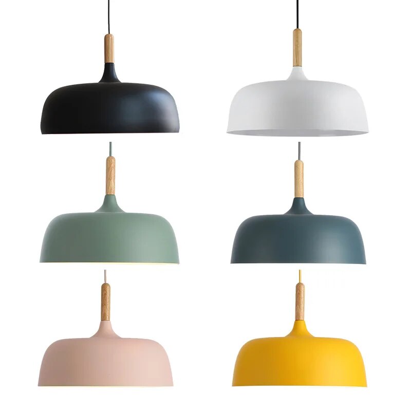 Pendant Light Metal 32.0 cm Black Dining Room Kitchen Island Hanging Ceiling Lamp Scandinavian LED Lighting | Thomler