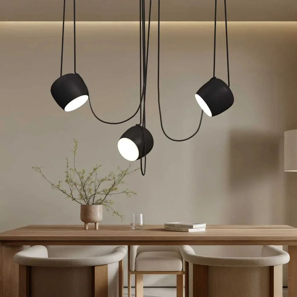 Pendant Light Aluminum 10W Dimmable 9.8 in Modern Living Room Kitchen Hanging Lamp Adjustable Cable Design | Thomler