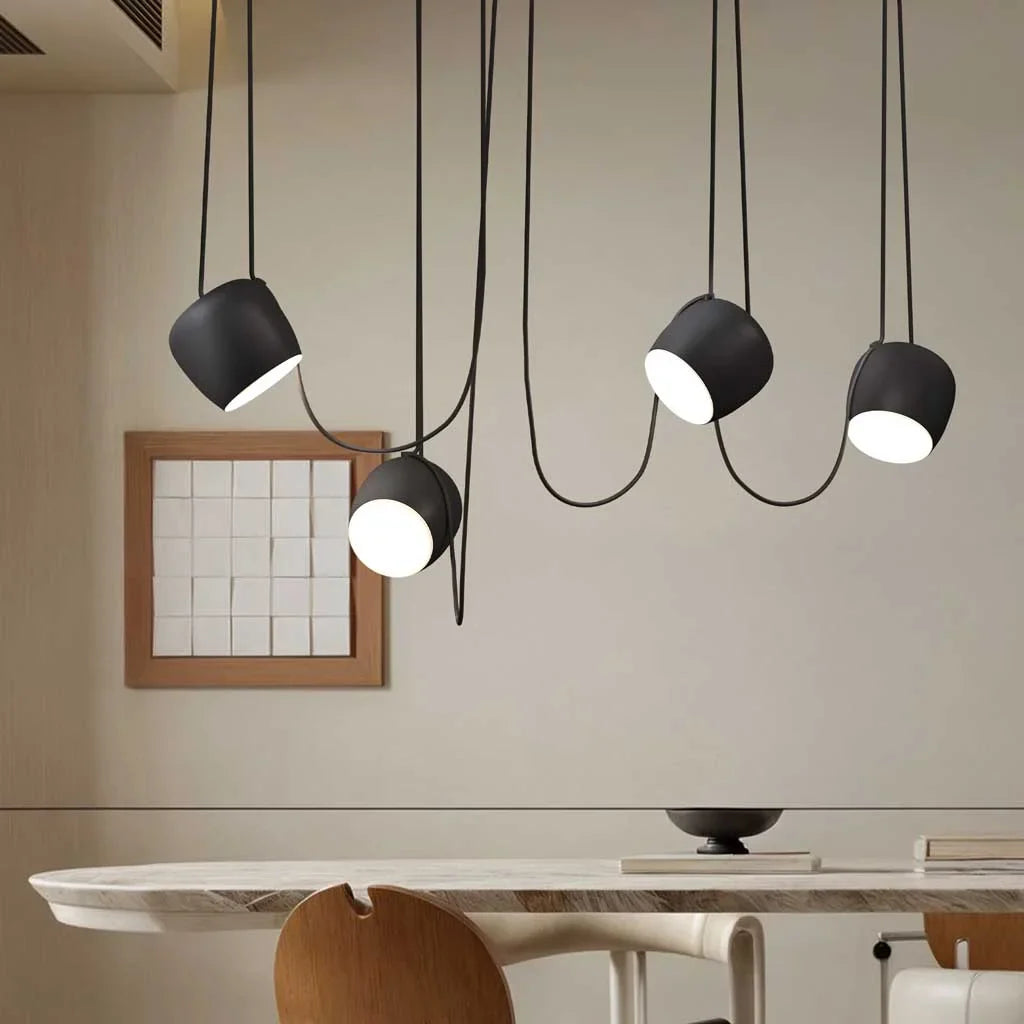 Pendant Light Aluminum 10W Dimmable 9.8 in Modern Living Room Kitchen Hanging Lamp Adjustable Cable Design | Thomler