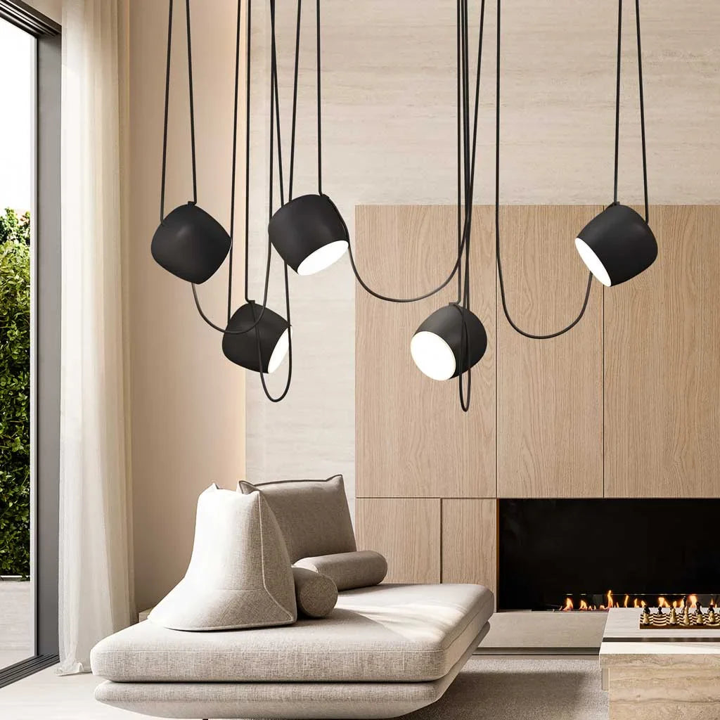 Pendant Light Aluminum 10W Dimmable 9.8 in Modern Living Room Kitchen Hanging Lamp Adjustable Cable Design | Thomler