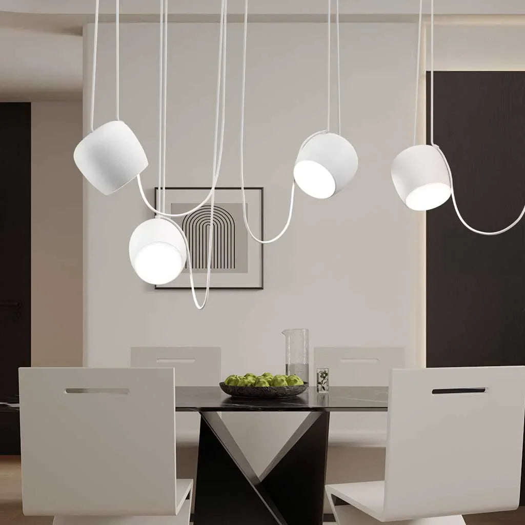 Pendant Light Aluminum 10W Dimmable 9.8 in Modern Living Room Kitchen Hanging Lamp Adjustable Cable Design | Thomler
