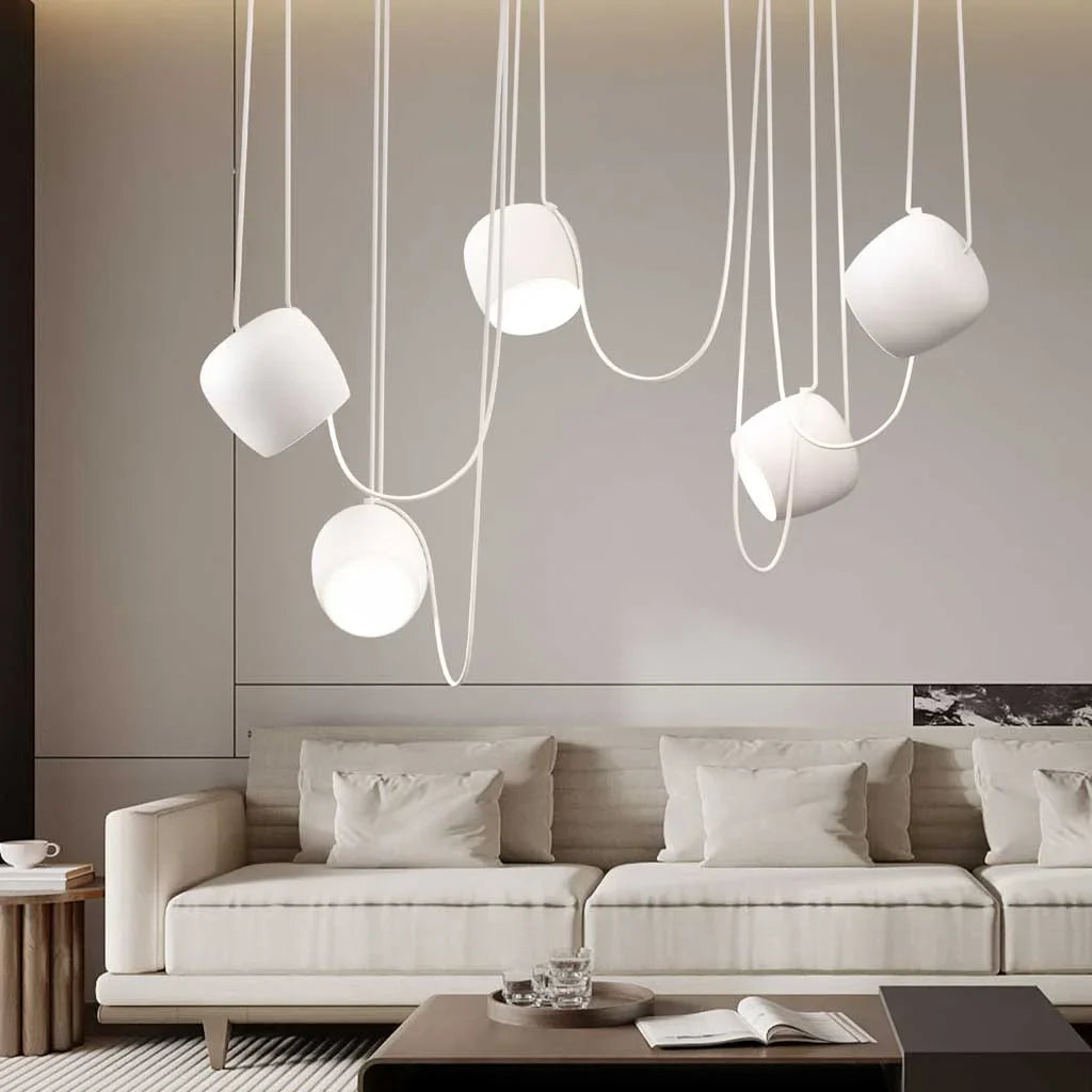 Pendant Light Aluminum 10W Dimmable 9.8 in Modern Living Room Kitchen Hanging Lamp Adjustable Cable Design | Thomler
