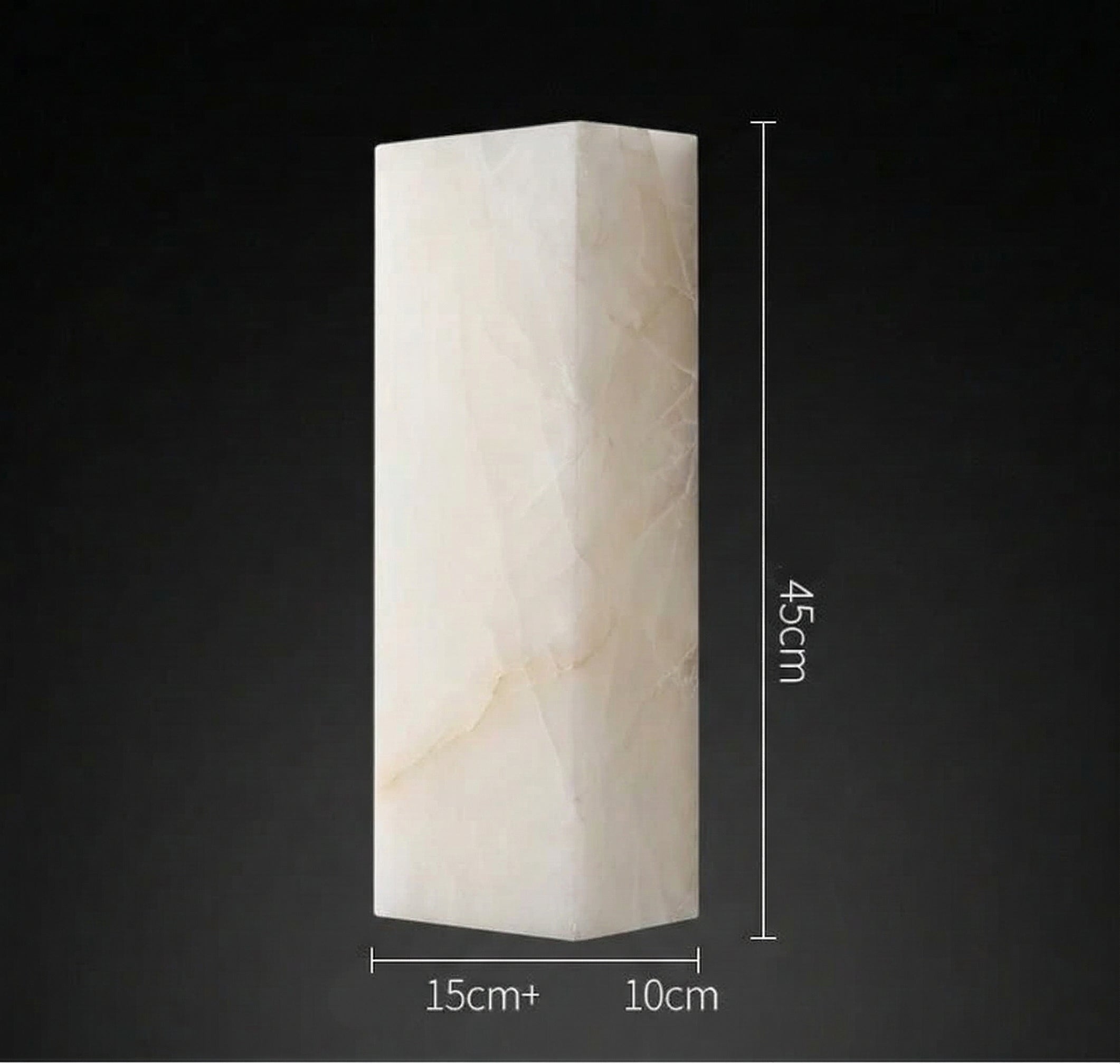 Wall Light Alabaster 17.7 in Brass Warm White Bathroom Hallway Waterproof Sconce Indoor Outdoor Lighting Fixture | Thomler