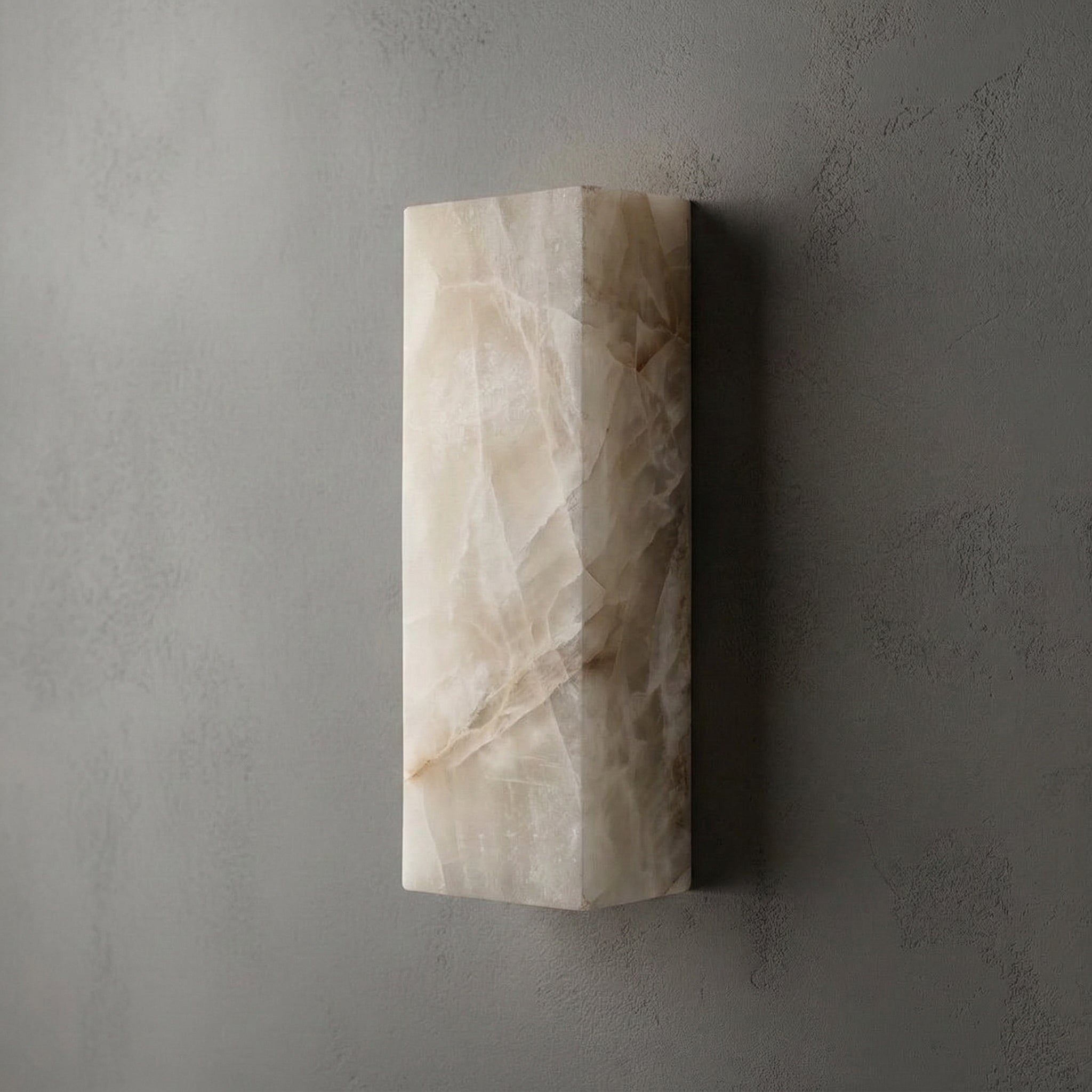 Wall Light Alabaster 17.7 in Brass Warm White Bathroom Hallway Waterproof Sconce Indoor Outdoor Lighting Fixture | Thomler