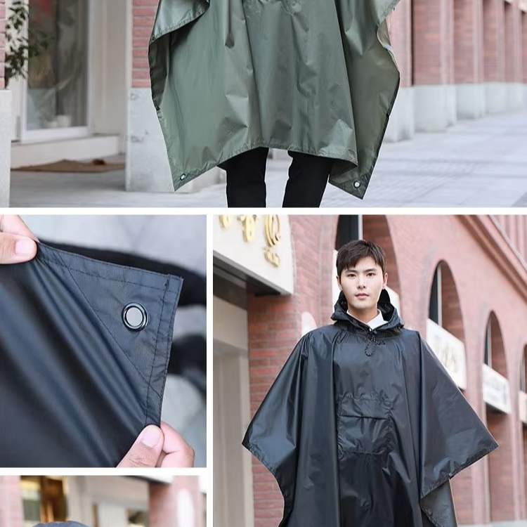 Packable Rain Poncho for Hiking, Camping & Emergency Outdoor Use - Lightweight Waterproof Cover with Hood - Fits Over Backpacks - One Size | Thomler