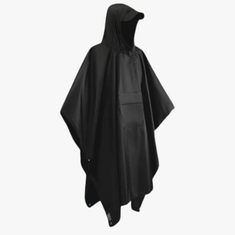 Packable Rain Poncho for Hiking, Camping & Emergency Outdoor Use - Lightweight Waterproof Cover with Hood - Fits Over Backpacks - One Size | Thomler