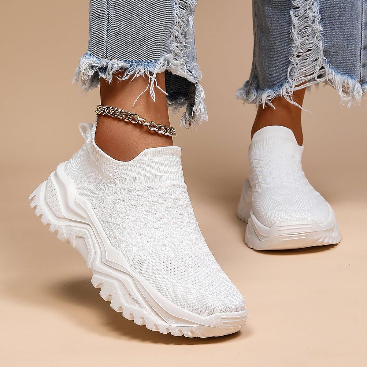 Orthopedic Slip-On Sneakers for Women & Men All Day Support White Cushioned Walking Shoes for Nurses Work Healthcare Restaurant Standing | Thomler