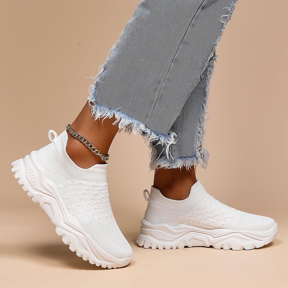Orthopedic Slip-On Sneakers for Women & Men All Day Support White Cushioned Walking Shoes for Nurses Work Healthcare Restaurant Standing | Thomler