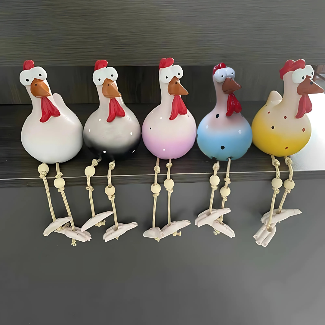 Metal Rooster Yard Stake with Wind-Blown Legs for Garden & Patio Decor | Thomler