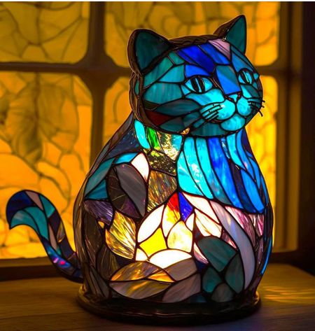Table Lamp Stained Glass LED 12.0 cm Animal Accent Bedroom Living Room Decorative Mood Light Dimmable | Thomler