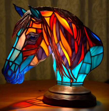 Table Lamp Stained Glass LED 12.0 cm Animal Accent Bedroom Living Room Decorative Mood Light Dimmable | Thomler