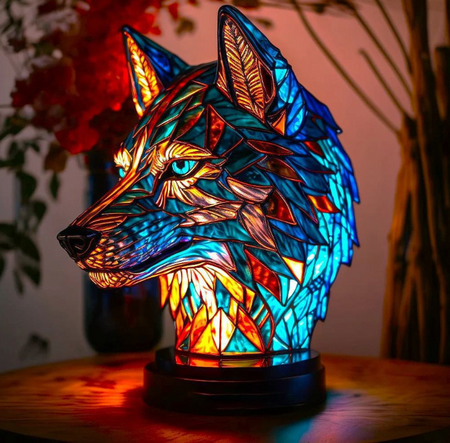 Table Lamp Stained Glass LED 12.0 cm Animal Accent Bedroom Living Room Decorative Mood Light Dimmable | Thomler
