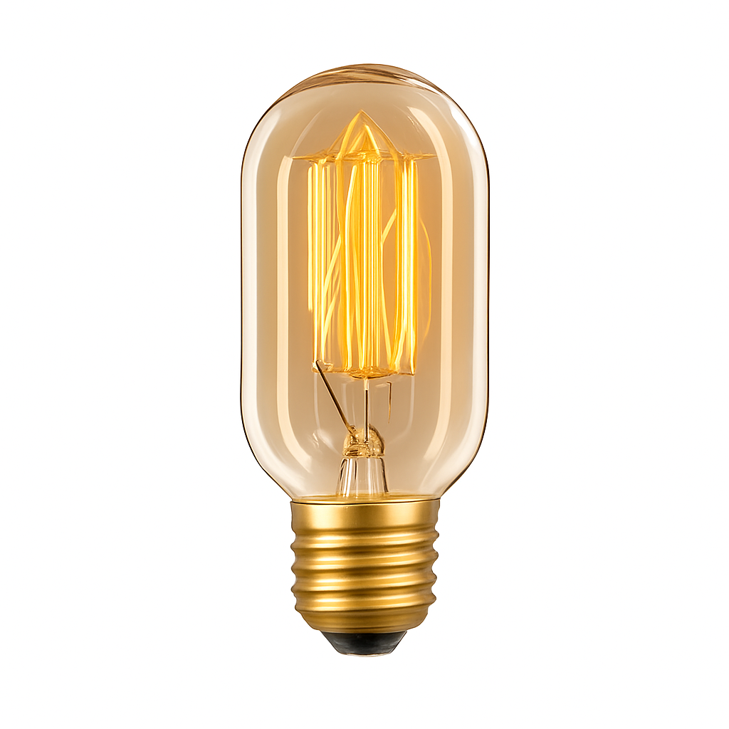 Bulb Glass Tubular E27 40W Amber Vintage Filament Living Room Pendant Light Industrial Decorative Lamp | Thomler