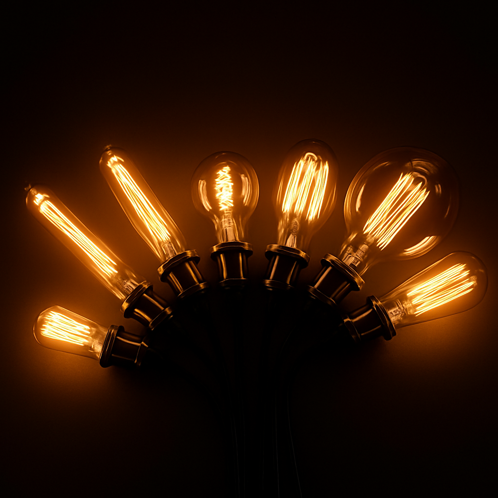 Bulb Glass Tubular E27 40W Amber Vintage Filament Living Room Pendant Light Industrial Decorative Lamp | Thomler