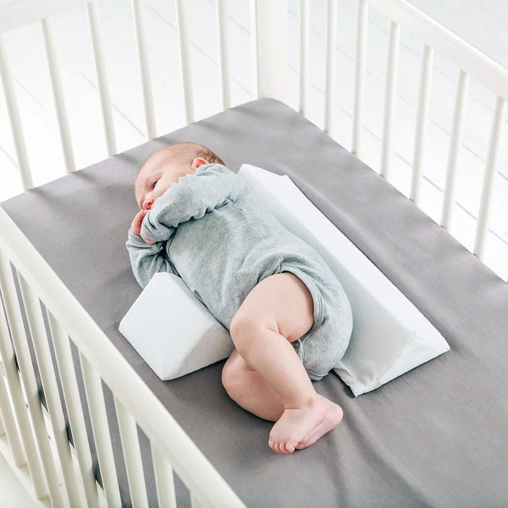 Infant Sleep Positioner Wedge for Safe Back Sleeping | Breathable Foam Body Support Cushion for Newborns | Crib Safety Bolster for Babies | Thomler