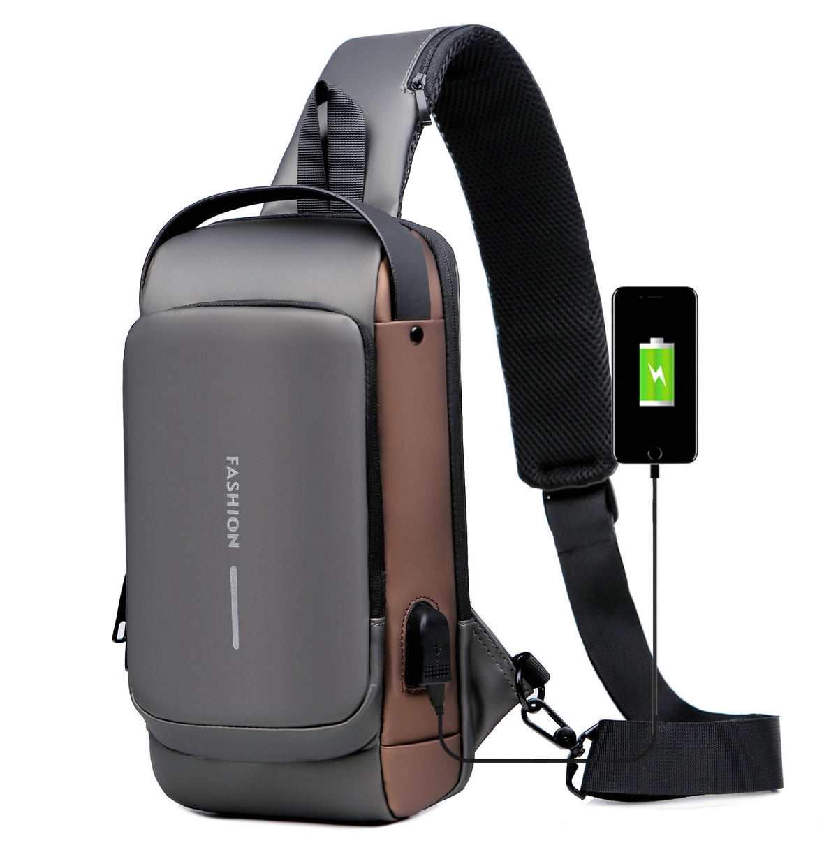 Crossbody Sling Bag with USB Charging Port and TSA Lock for Men & Women | Water-Resistant Chest Pack for Travel, Hiking & Daily Use | Thomler