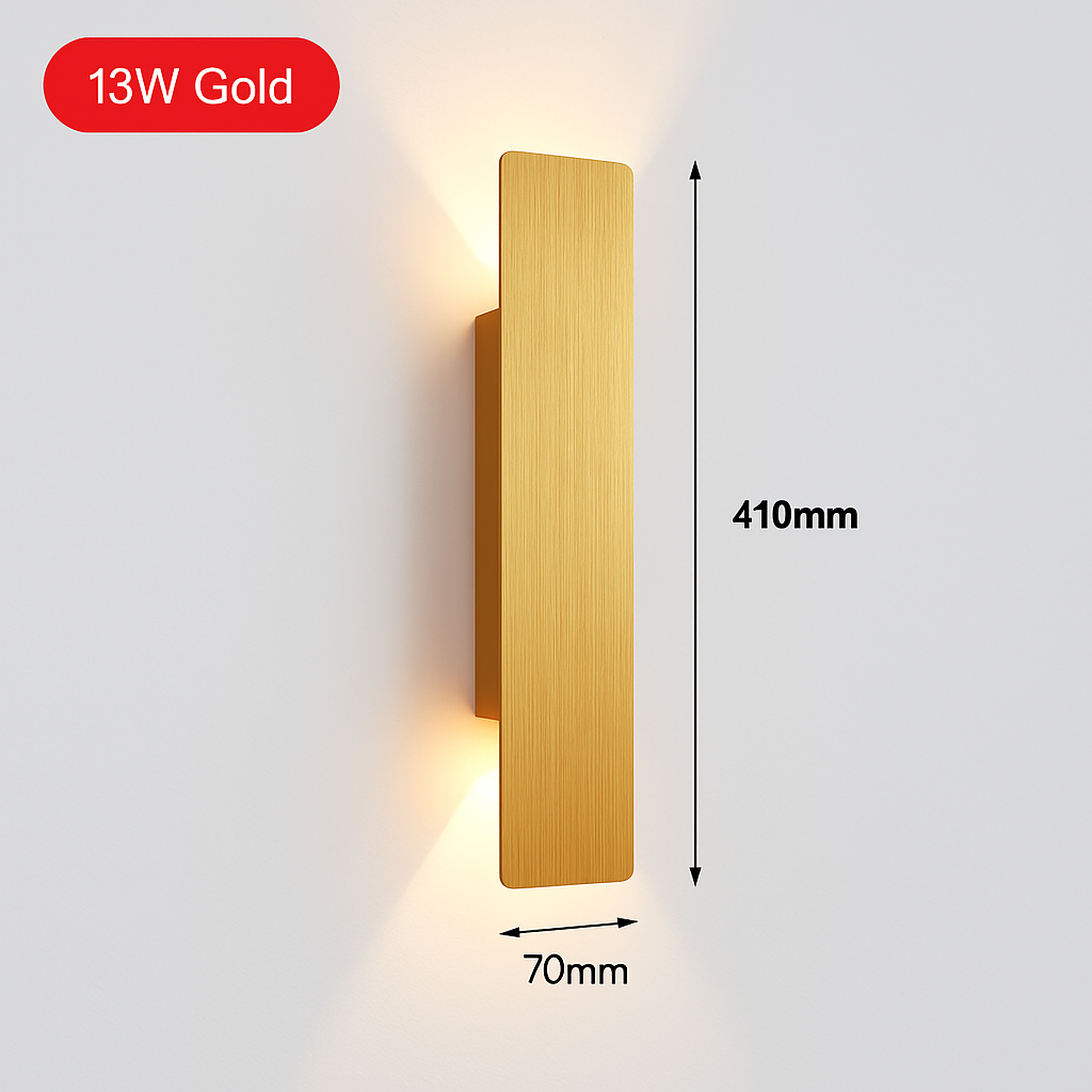 Modern Aluminum LED Wall Sconce for Hallway, Bedroom & Living Room – Up/Down Light | Thomler