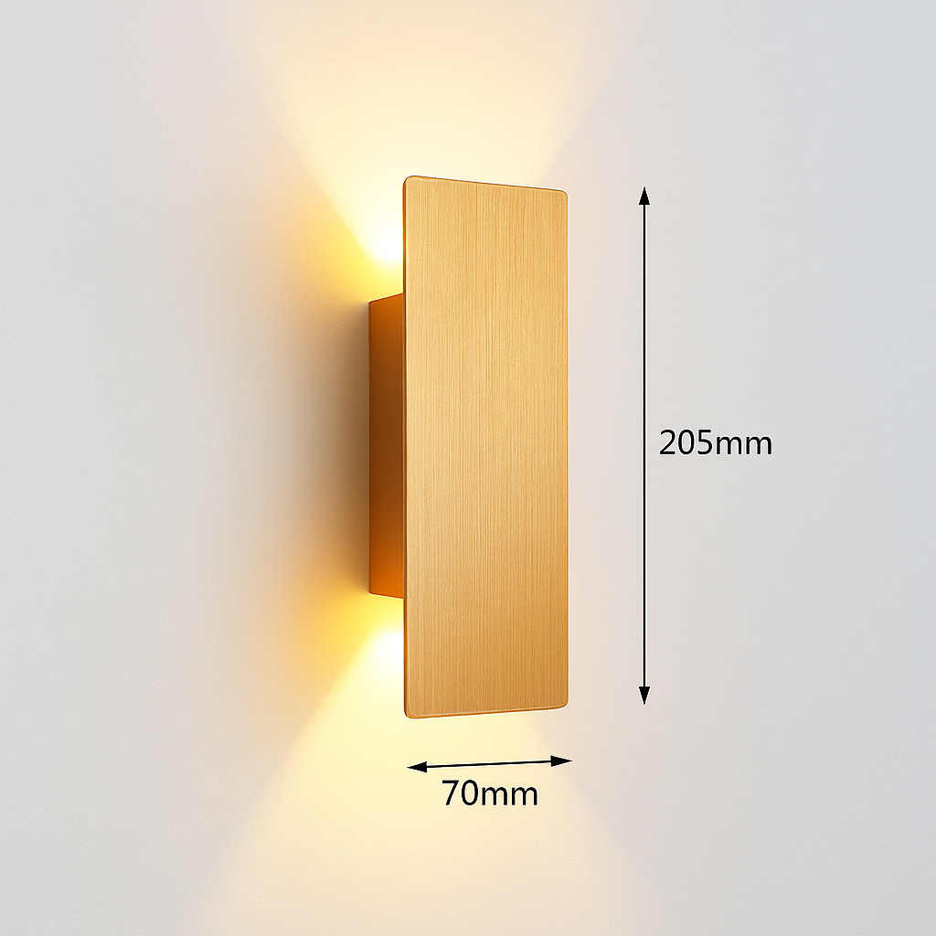 Modern Aluminum LED Wall Sconce for Hallway, Bedroom & Living Room – Up/Down Light | Thomler
