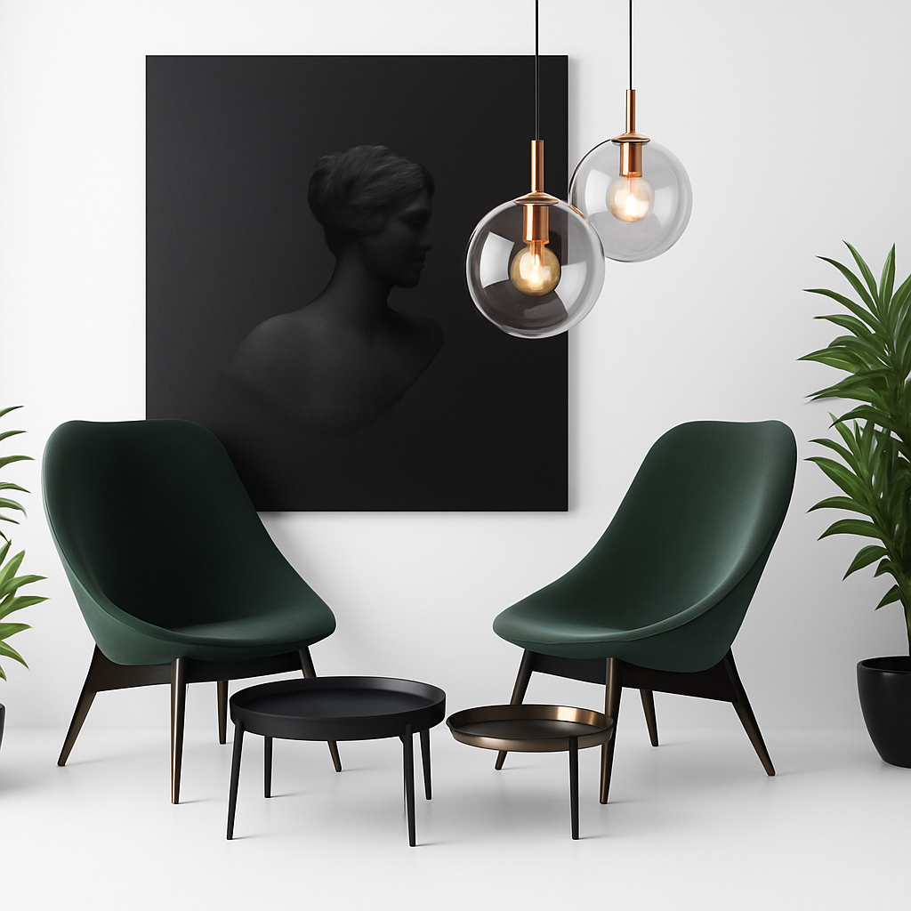 Glass Globe Wall Sconce with Metal Arm | Modern Industrial Hanging Sphere Light Fixture for Living Room, Bedroom & Dining | Thomler