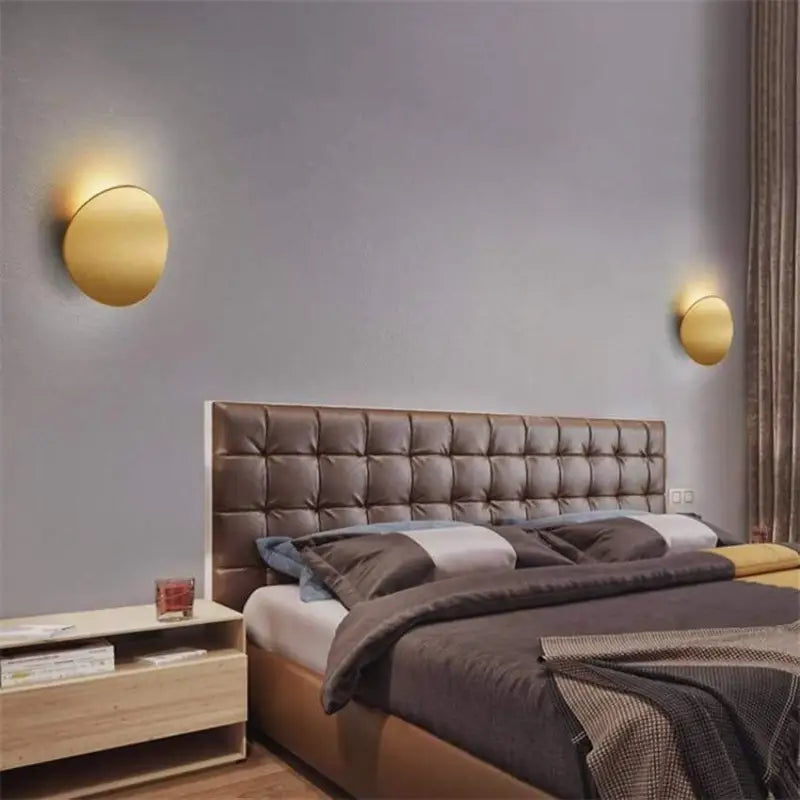 Wall Lamp Aluminium Acrylic 18.0 cm Gold LED Bedroom Hallway Ambient Reading Light Scandinavian Sconce | Thomler