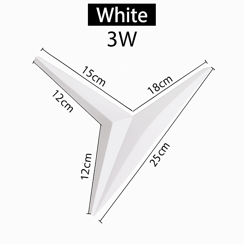 Modern Triangular Metal LED Wall Sconce – Contemporary Geometric Lighting for Living Room, Bedroom & Office | Thomler