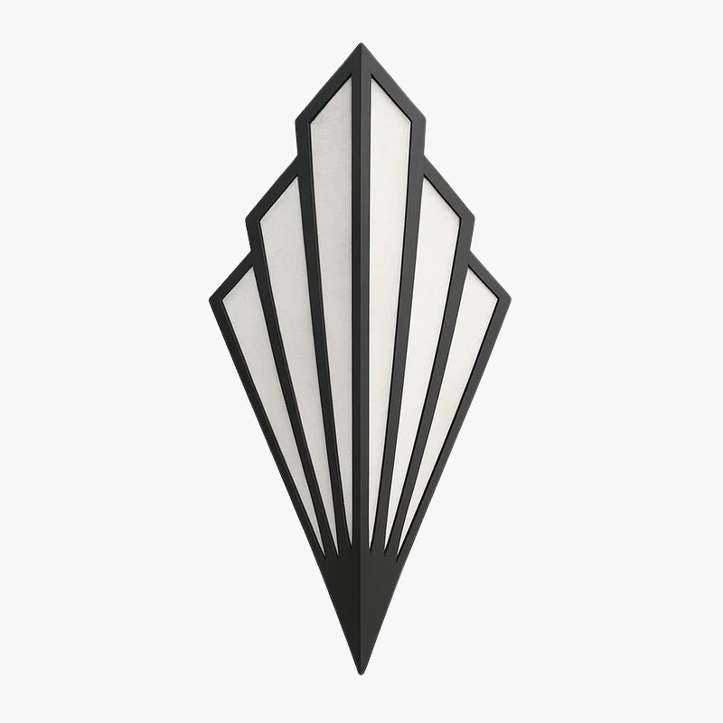 Modern Geometric Triangle Wall Sconce in Painted Metal with Up & Down LED Light for Bedroom, Hallway & Living Room | Thomler