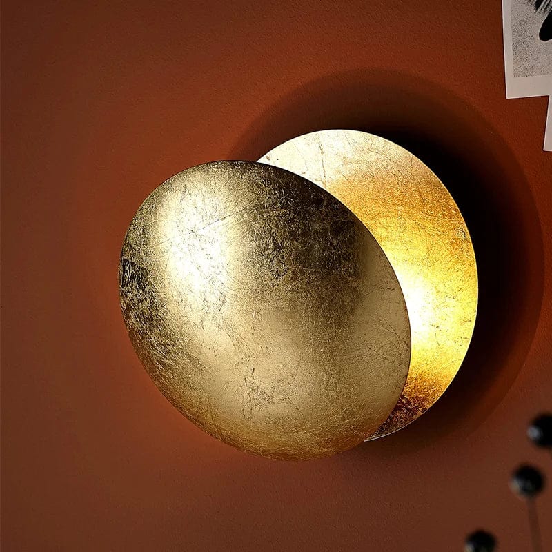 Wandlamp Zonsverduistering Draaibaar Metaal Goud Art Deco LED | Sansoti