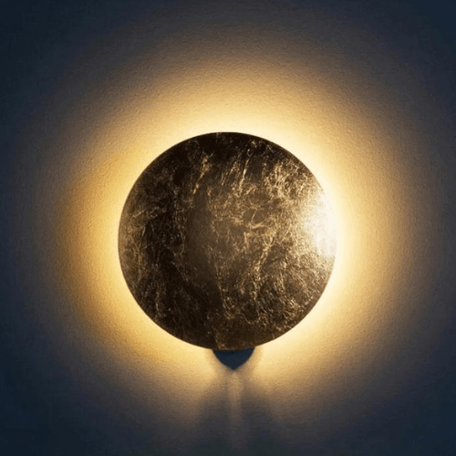 Wandlamp Zonsverduistering Draaibaar Metaal Goud Art Deco LED | Sansoti