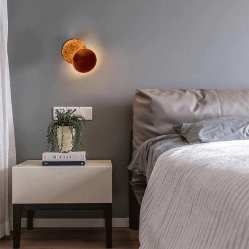 Wandlamp Zonsverduistering Draaibaar Metaal Goud Art Deco LED | Sansoti