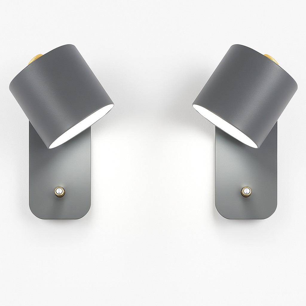 Wall Lamp Metal E27 Up Down Light Bedroom Hallway Reading Sconce Touch Switch Nordic Bedside Lighting | Thomler