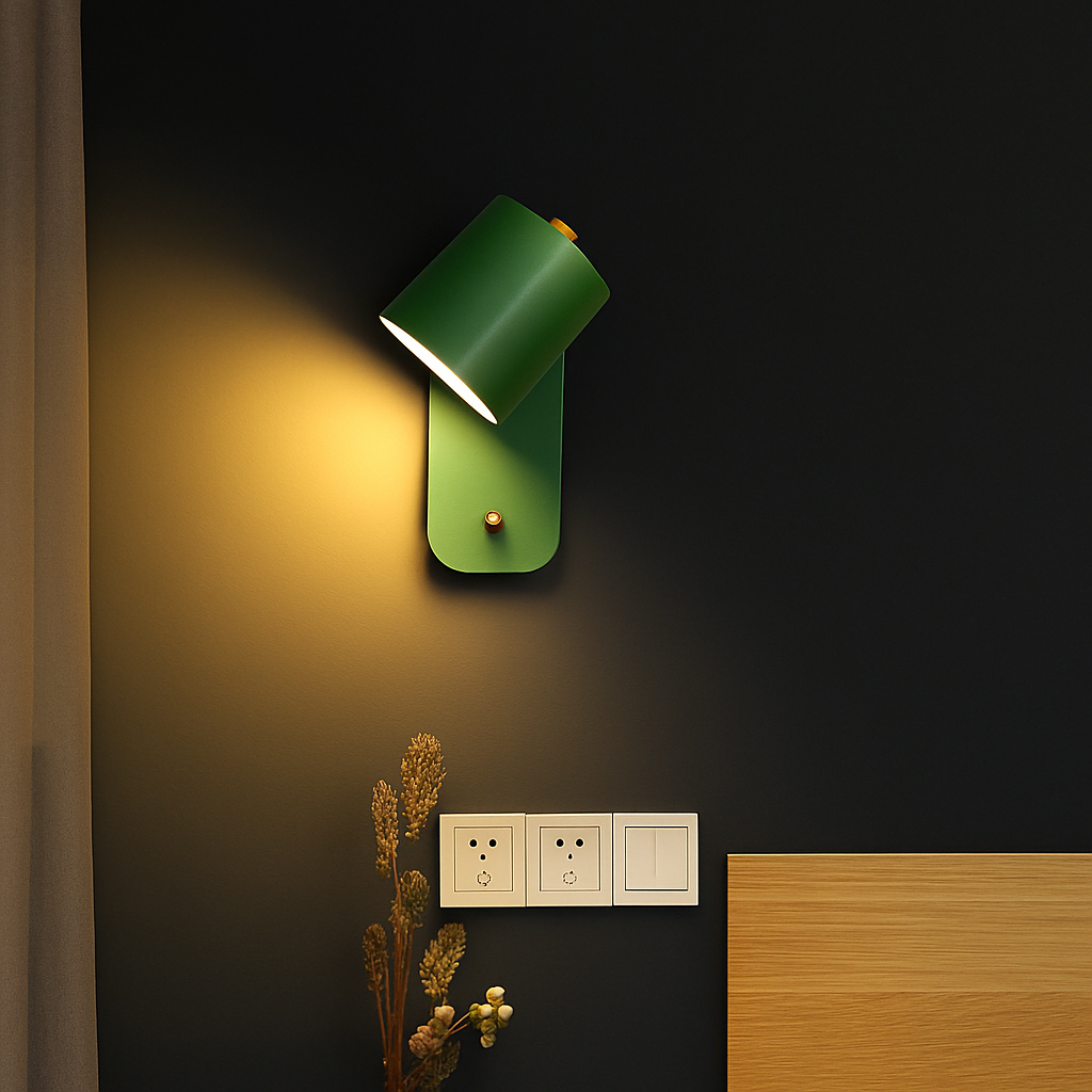 Wall Lamp Metal E27 Up Down Light Bedroom Hallway Reading Sconce Touch Switch Nordic Bedside Lighting | Thomler