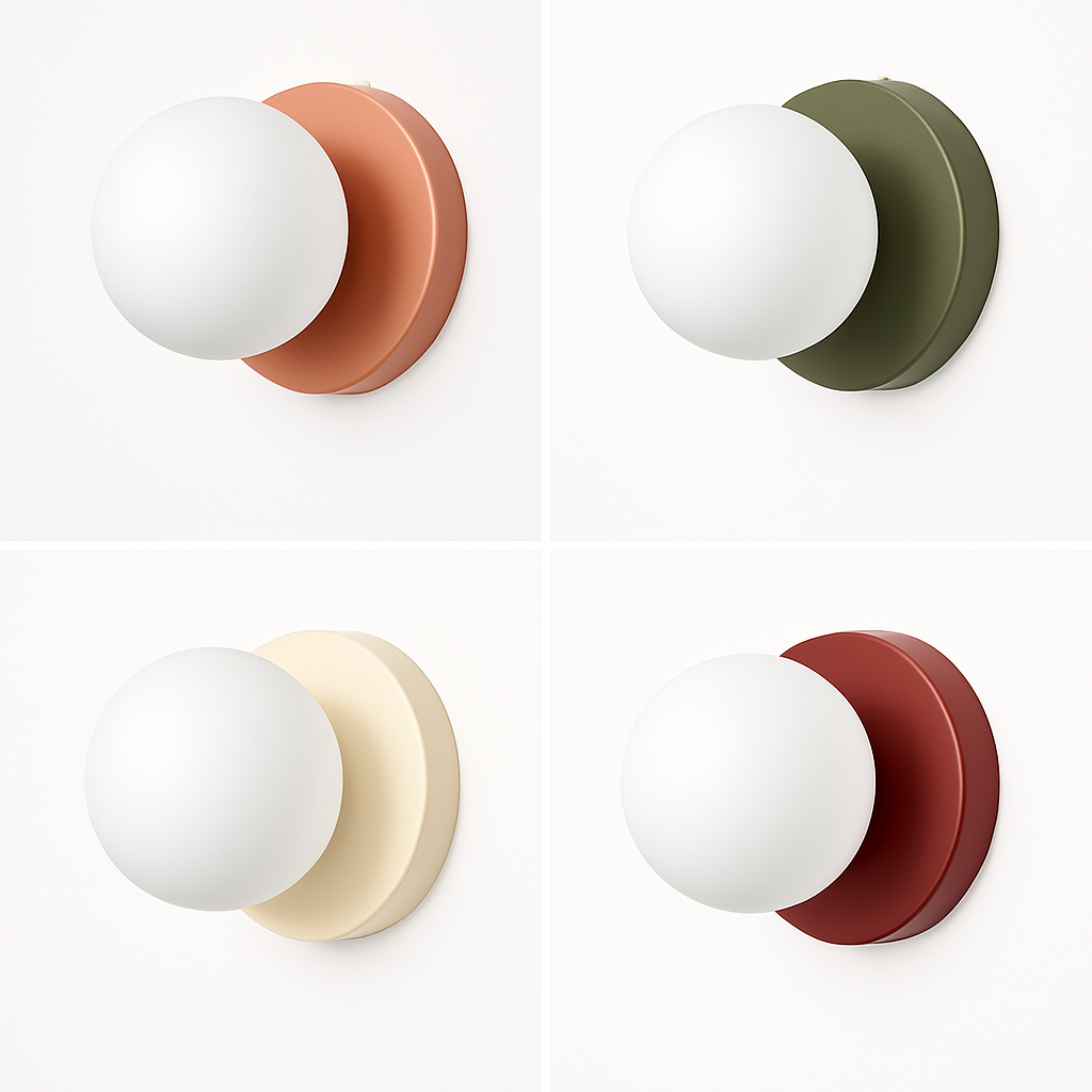 Compact Round Wall Sconce Modern Up Down Light Fixture Metal Bedroom Hallway Accent Lighting for Entryway, Bedside, Living Room & | Thomler