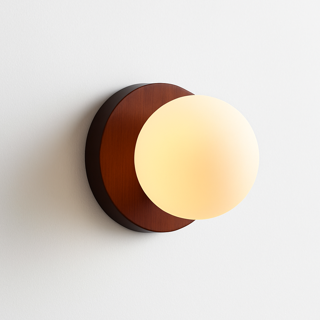 Compact Round Wall Sconce Modern Up Down Light Fixture Metal Bedroom Hallway Accent Lighting for Entryway, Bedside, Living Room & | Thomler