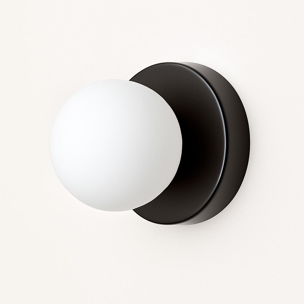 Compact Round Wall Sconce Modern Up Down Light Fixture Metal Bedroom Hallway Accent Lighting for Entryway, Bedside, Living Room & | Thomler