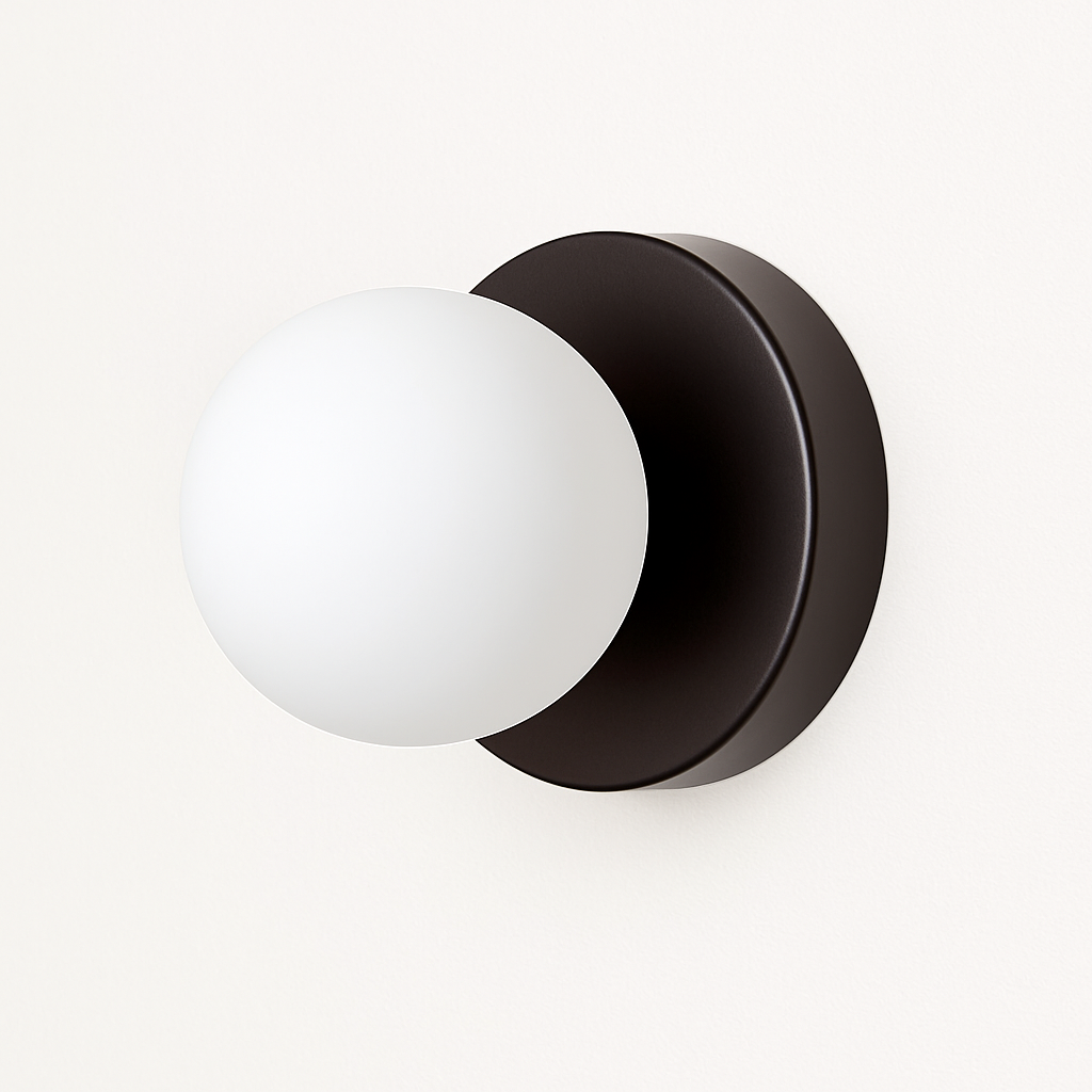 Compact Round Wall Sconce Modern Up Down Light Fixture Metal Bedroom Hallway Accent Lighting for Entryway, Bedside, Living Room & | Thomler